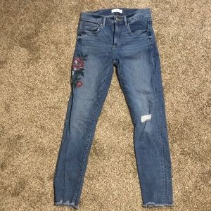 Loft Stretch denim with floral detail